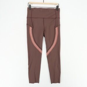 Lululemon Speed Limit‎ Crop Pants Womens 8 Cherry Cola High Rise Running Pockets